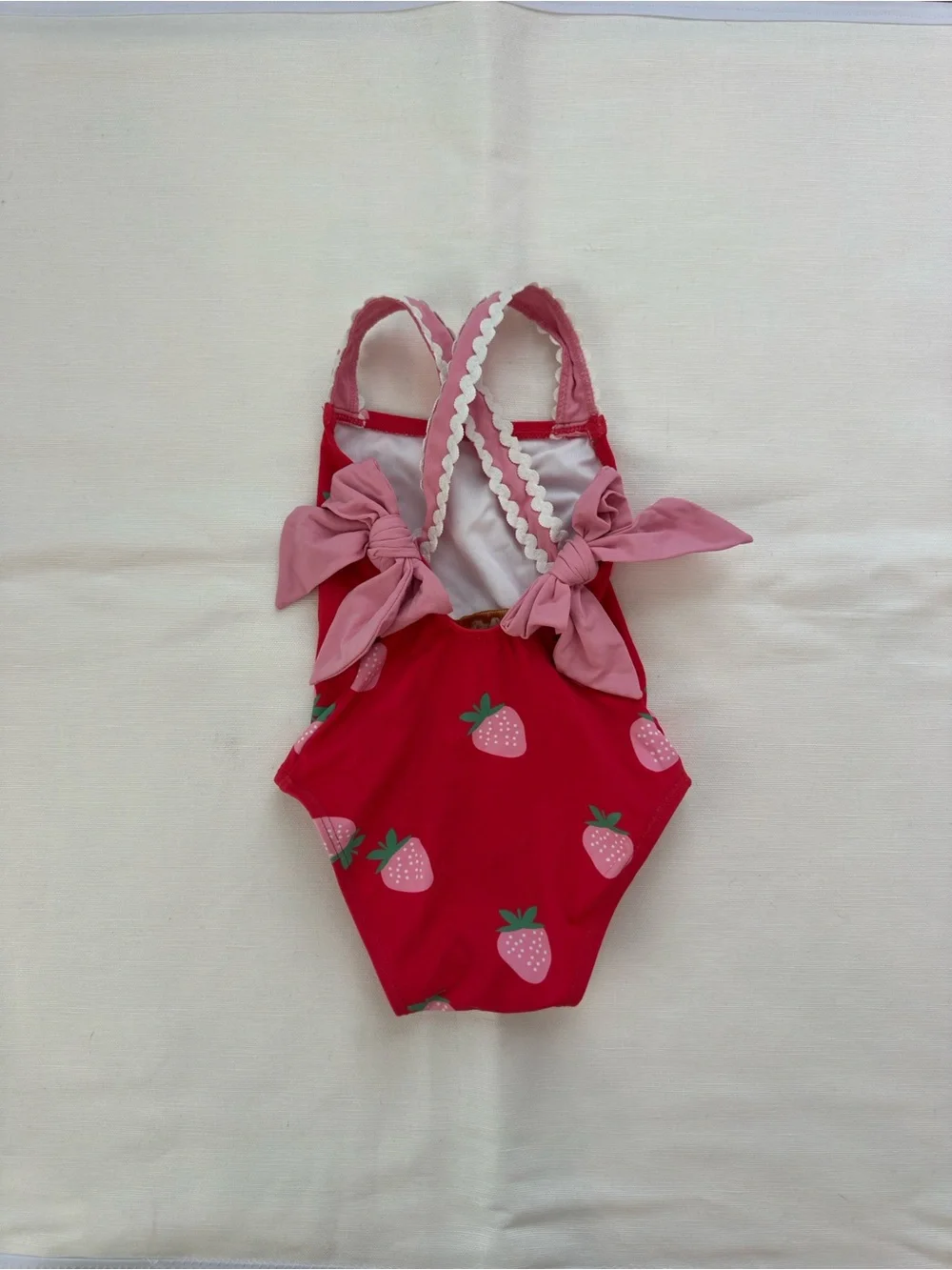 The Beaufort Bonnet Company Girls Red Strawberry One-Piece Swimsuit
